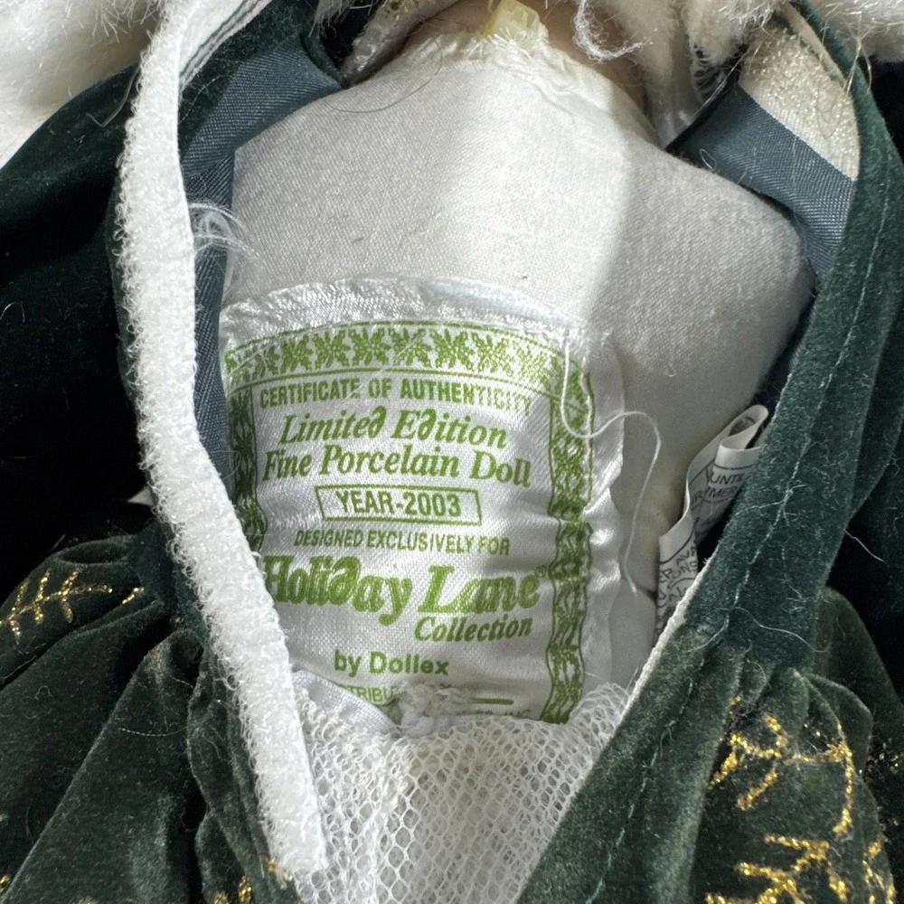 Vtg‎ '03 Dollex Marie Holiday Lane Collection Special Edition Porcelain Doll